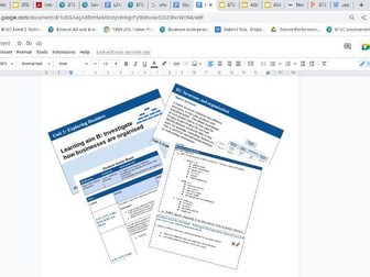 BTEC National in Business - Unit 1 LA.B complete pack