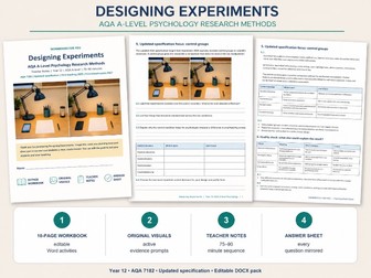 AQA A-level Psychology Research Methods: Designing Experiments