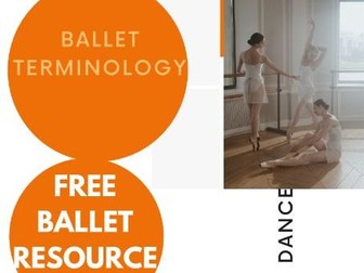 FREE Ballet Terminology match up worksheet