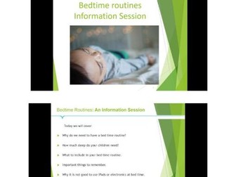 Bedtime Routines Information Presentation for Parents