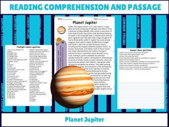 Explore Jupiter: Engaging Reading Passage with Thought-Provoking Questions