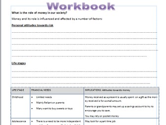 BTEC  Level 3 Business Unit 3 Personal and Business Finance Workbook for new 2016 syllabus