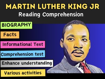 Martin Luther King Jr : Biography & facts , reading comprehension, information text