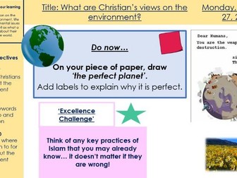 Religion & Environment: Complete Unit (RE/RS)