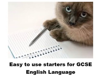 10 easy to use starters for GCSE English Language