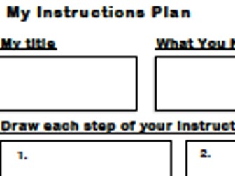 Instructions - Writing Plan