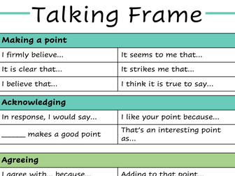 Talking Frame - balanced arguments