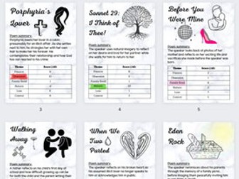 Love & Relationships Poetry Revision: Top Trumps