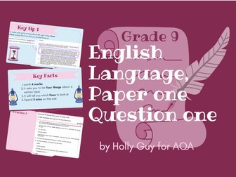 AQA English Language, Paper one, Question One
