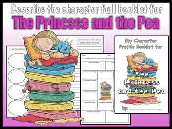 Princess and the Pea Fairy Tale Character Describe Character Booklet Description Creative Write A4