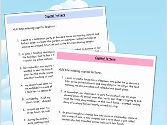 Capital letters bundle - Understanding when to use capital letters