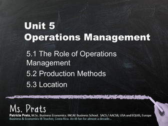 UNIT 5 IB Operations Management SL