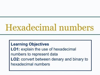 Hexadecimal Number System (KS3/KS4)