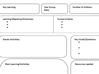 Lesson Plan Template