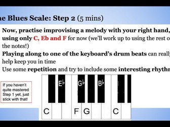 Blues Unit (Keyboard): LESSON 2