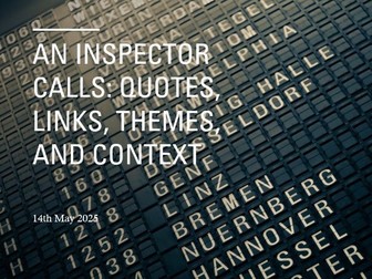 An Inspector Calls Quote Revision