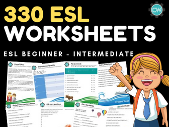 330 ESL Worksheets: Beginners - Intermediate