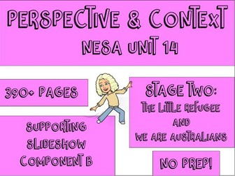 HUGE Supporting Slideshow - Stage 2 Unit 14 - The Little Refugee - PPT NO PREP!