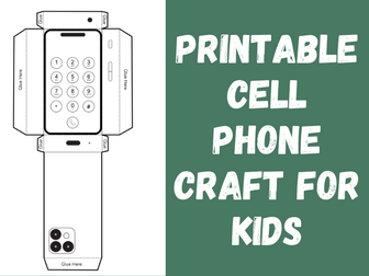 Printable Cell Phone Craft for Kids