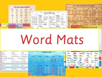 100 High Frequency Words Word Mat
