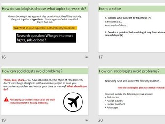 GCSE Sociology: Research Methods Unit