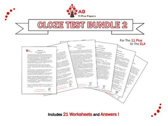Cloze Test Bundle 2- Worksheets+Answers