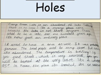 Holes - Full SOW - Year 8 Low Ability/SEN English