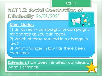 Criminology Unit 2 1.2 Social Construct Of Crime: Time