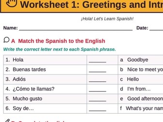 ¡Hola! Beginner Spanish Lesson | Greetings, Introductions, Numbers 0-20