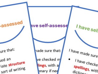 Teacher Assessment Framework for writing bookmarks