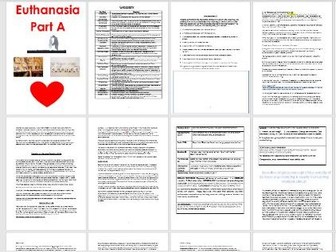 Euthanasia (Applied Ethics) Workbook and Power Points