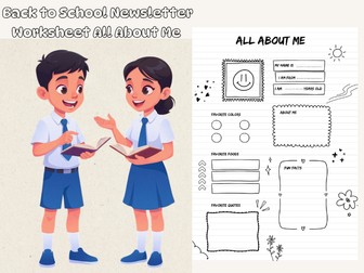 Back to School All About Me Doodle Worksheet | Student Icebreaker Activity