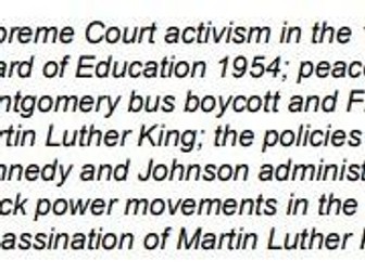 THE AMERICAN CENTURY c.1890-1990 - Civil Rights 1945-1968 LESSONS