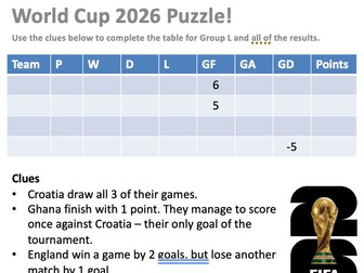 World Cup 2026 Maths Reasoning Puzzle