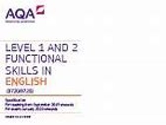 AQA Functional Skills English NEW SPEC! (2020 onwards)