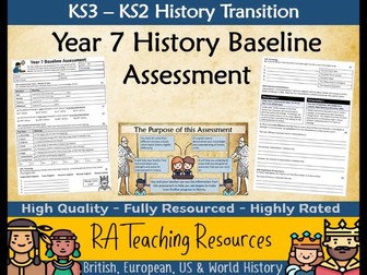 Year 7 Transition History Baseline Assessment  History Skills & Knowledge Test - KS2/KS3