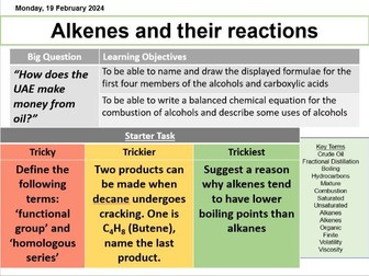 Alkenes and Their Reactions