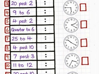 Assorted year 3 time worksheets