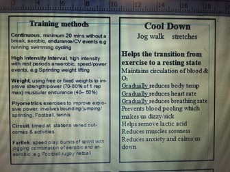 OCR GCSE PE revision cards complete specification from 2016