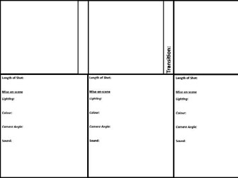 Blank Media Production Storyboard Template