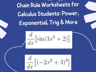 Derivatives Using the Chain Rule: 70 Practice Exercises with Answers