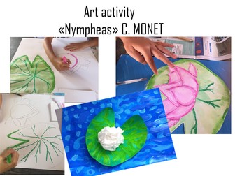 Artistic activity on Monet's Nympheas