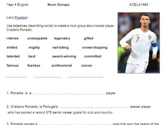 Year 4 Noun Groups - Cristiano Ronaldo