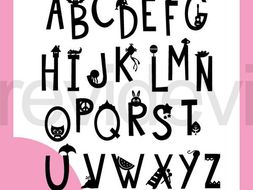 Creative Alphabet Letters Clip Art Silhouette Graphic Design By