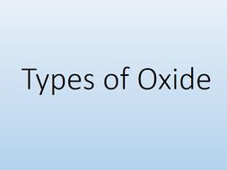 Types of Oxides - Acidic, Basic and Amphoteric | Teaching ...