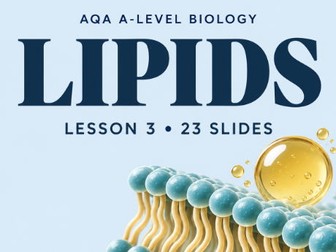 Title: AQA A-Level Biology: Lipids | PowerPoint with Diagrams & Reveal Answers