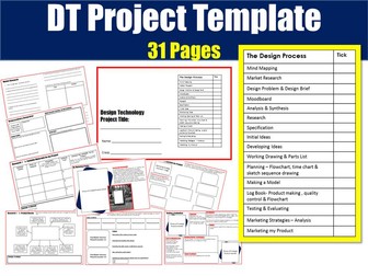 DT Project - 31 Template Pages - Understand the Design Process - Add your own Design Brief