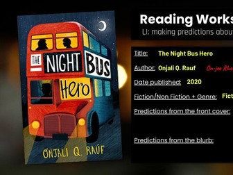Night Bus Hero Active Literacy Novel Study