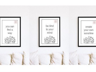 Affirmation Posters - Colouring-in optional