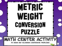 Measurement Metric Mass Conversion Math Center
